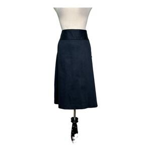 Merona black striped knee length skirt size 4